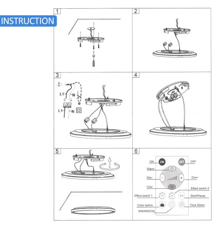 Plafond LED 18W RGB+CCT - Control Remoto - Chip Lumileds