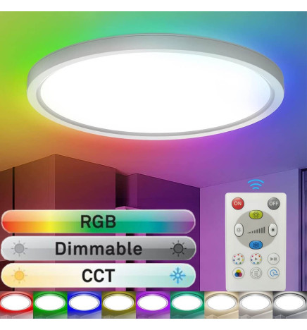 LED-Takbelysning Yta 18W RGB+CCT - Control Remoto - Chip Lumileds