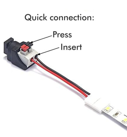 Connexion femelle Jack - Rapide à pression - AC/DC