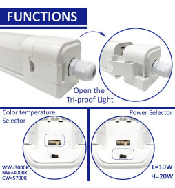 LED Feuchtraumleuchte Integrierten 55W Philips Driver - LUMINAIRE - 3CCT - 150cm