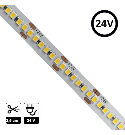 LED-Stripe  24V | 240xLED/m | 5m | SMD2835 | ******Lm | 20W/M | IP20