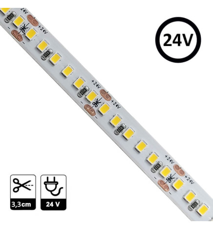 Tira LED 24V | 180xLED/m | 5m | SMD2835 | ******Lm | 16W/M | IP20