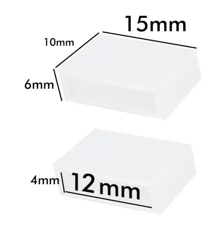 KIT 10 yksikköä - LED-nauhan päätesuoja - 12mm