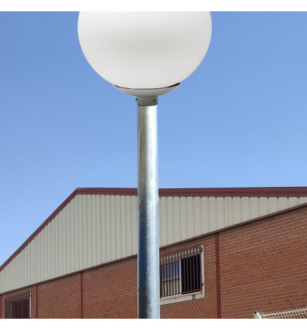 Galvanized post for lampposts - Troncoconical - 3 Meters -  60mm Tip