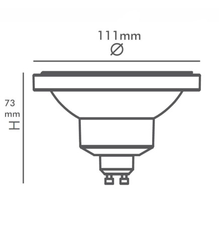 Ampoule LED AR111 - 14W - 24º - GU10