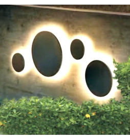 Wall Light  LED - 9W - MOON - Selectable CCT Color - IP65