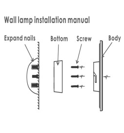 Wandlampe - LED - 9W - MOON  - Wählbare CCT-Farbe - IP65