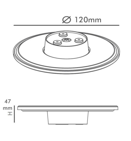 LED - Væglampe- 9W - MOON - Valgbar CCT Farve - IP65