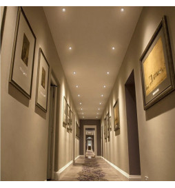 LED Downlight 7W - Hvit Sirkulær - CCT Valgbar Farge