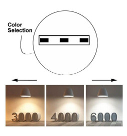 Downlight LED 6W - PERISCOPIO DIREZIONABILE - Circolare - CCT Colore Selezionabile