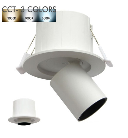 Downlight LED 6W - PERISCOPIQUE ORIENTABLE - Circulaire - CCT Couleur Sélectionnable