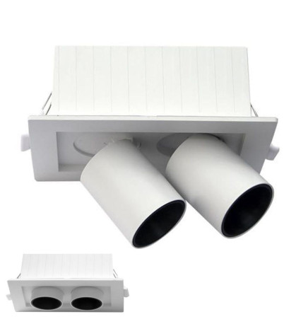 Downlight LED 12W - RETTBART PERISKOP - Rektangulær - CCT Valgbar Farge