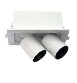 Downlight LED 12W - PERISCOPIQUE ORIENTABLE - Rectangulaire - CCT Couleur Sélectionnable