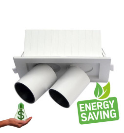 Encastrável LED 12W - PERISCÓPICO DIRECIONÁVEL - Retangular - CCT Cor Selecionável