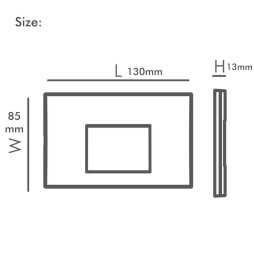 LED Leuchtfeuer - Slim - 3W -  Rechteckig Schwarz - Oberfläche - Innen Außen - IP65