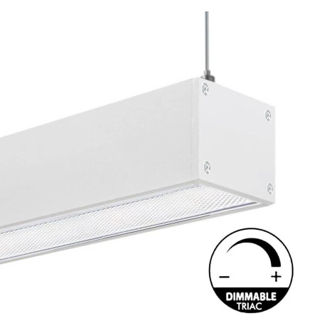LED 56W Lineær - 2 meter - Svart - Strimmellys + POSTDAM Hengelampe - UGR17