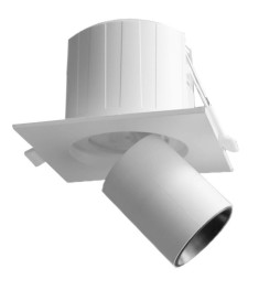 Encastrável LED 6W - PERISCÓPICO DIRECIONÁVEL - Quadrado - CCT Cor Selecionável