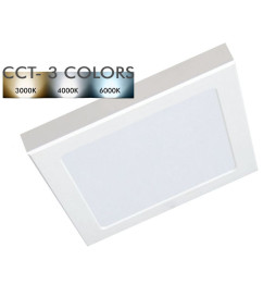 Downlight + LED-taklampa - Kvadrat - MOSS VIT- 18W JUSTERBAR - Valbar CCT-färg