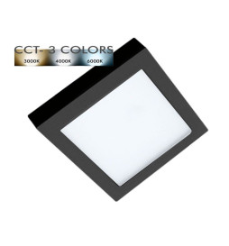 Downlight + LED-taklampe - Kvadrat - MOSS - 18W JUSTERBAR - Velgbar CCT-farge