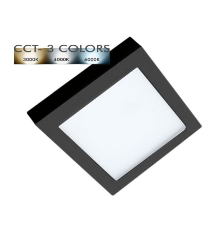 Downlight + LED-taklampa - Kvadrat - MOSS - 18W JUSTERBAR - Valbar CCT-färg