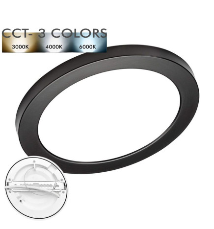 Downlight + LED-taklampa - Cirkulär - MOSS - 6W JUSTERBAR - Valbar CCT-färg