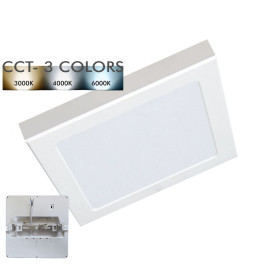 Downlight + LED-loftlampe - Firkant - MOSS  HVID - 18W JUSTERBAR - Vælgbar CCT-farve