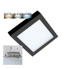 Downlight+  Plafonnier LED - Carré - MOSS - 18W AJUSTABLE - CCT Couleur Sélectionnable