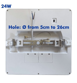 Downlight - Plafone Quadrato a LED - MOSS - 24W REGOLABILE - CCT Colore Selezionabile