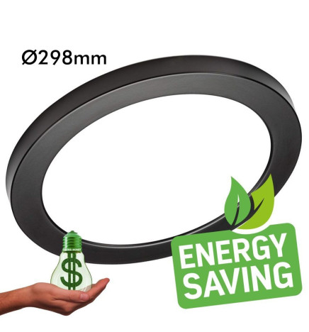 Downlight + LED-Deckenleuchte - Rund - MOSS SCHWWARZ - 24W EINSTELLBAR - Wählbare CCT-Farbe