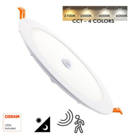 Painel LED Circular 24W con Detector de Movimiento - CCT - OSRAM CHIP