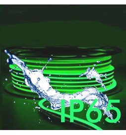 Neon LED - 5 mètres - VERT - LED 6 mm - 12V - Coupe 2,5 cm