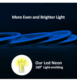 Neon LED - 5 metri - BLU - LED 6mm - 12V - Taglio 2,5cm