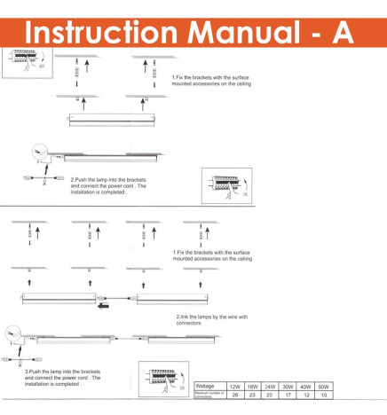 LED Batten - ARTISTIC - 40W - OSRAM CHIP - Exclusive and Customizable Ceilings - 120cm