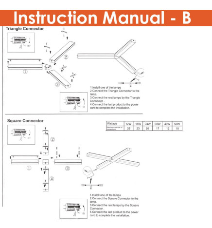 LED-batten - KUNSTNERISK - 40W- OSRAM CHIP - Eksklusive og tilpasselige lofter - 120cm