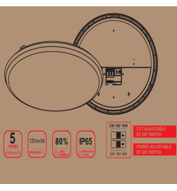 LED-takbelysning yta 24W - 20W - 16W - OSRAM CHIP - CCT