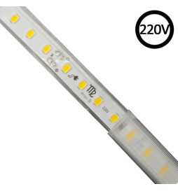 Ruban LED 220V | A LA COUPE | 120LED/m | 50m | SMD 2835 | 800Lm | 8W/M | CRI90 | IP65 | Coupe tous les 50cm