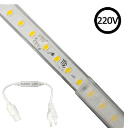 LED-strip 220V | CUT TO MÄTNING | 120LED/m | 50m | SMD 2835 | 800Lm | 8W/M | CRI90 | IP65 | Klipp 50cm