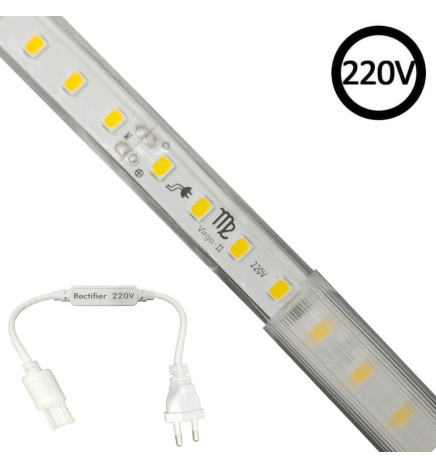 Tira LED 220V | CORTE A MEDIDA | 120LED/m | 50m | SMD 2835 | 800Lm | 8W/M | CRI90 | IP65 | Corte 50cm