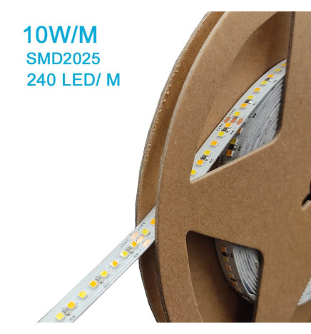 LED-stripe 24V | 240xLED/m | 5m | SMD2025 | CCT | 10W/M | IP20