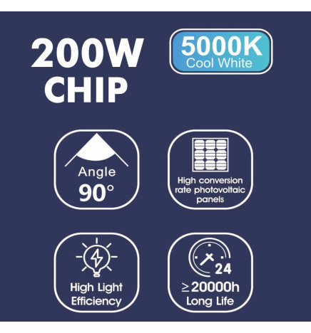 200W SOLAR LED Outdoor Floodlight  - ORION