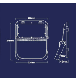 LED-ulkovalaisin SOLCELLE 200W - ORION