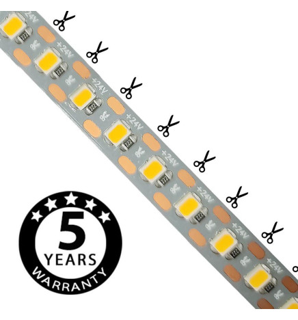 LED Streifen 24V |130 LED/m | 5m | SMD2835 | 950Lm |11W/M | CRI93 | IP20