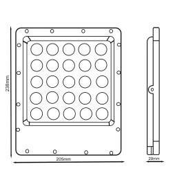 Foco Projector Exterior LED 100W - Avant Pro - OSRAM CHIP DURIS E 2835 - 5 Anos