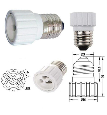E27-GU10 Sokkel adapter