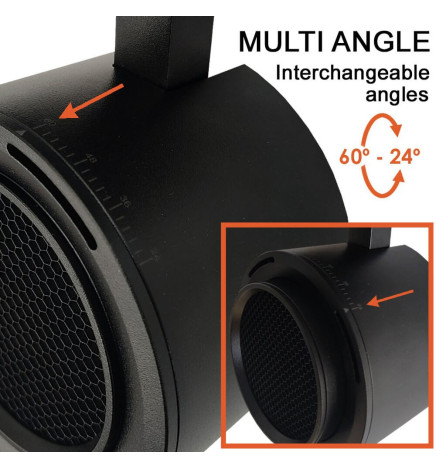 ROMA - LED-Sporskinner - Tri Phase -  40W-26W - ROME - GxTronic-driver - Justerbar optik 24º-60º -UGR13- CCT - Valgfri farve