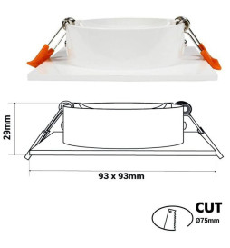 Einstellbarer Quadratischer Kreisring für  GU10