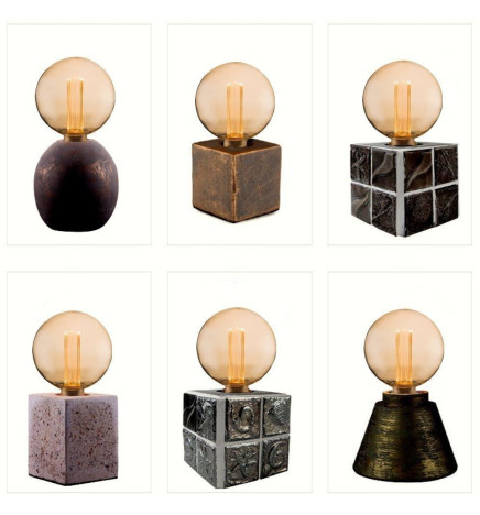 LED-lampa - Modern - Amber Glass 4W E27 G125 - Dimbar