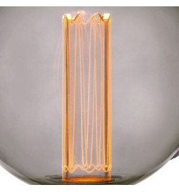 LED-lampa - Modernt rökt glas - 4W - E27 - G125 - Dimbar