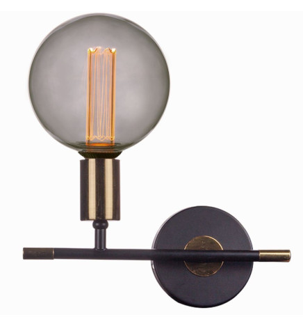 LED-Lampe - Modernes Rauchglas - 4W - E27 - G125 - Dimmbar