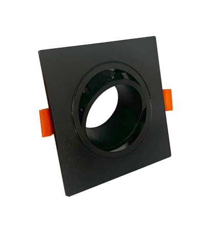 Anneau Carré NOIR Orientable pour GU10